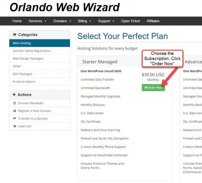 Choose Your Orlando Web Wizard Subscription
